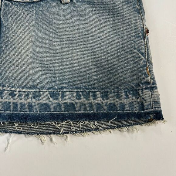 Zara Women's Cropped Denim Tank Top Blue Frayed Hem Size XS NWT Light Wash - Picture 10 of 14